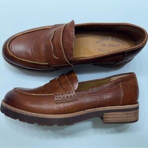 Kork Ease Carlisle Penny Loafer Womens Size 7 M Brown Leather Comfort Shoes